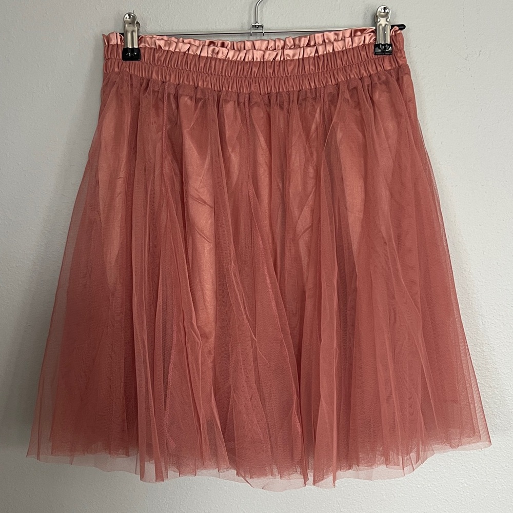 5/$20 Lined Tool Rouge/Pink elastic waist Skirt XL